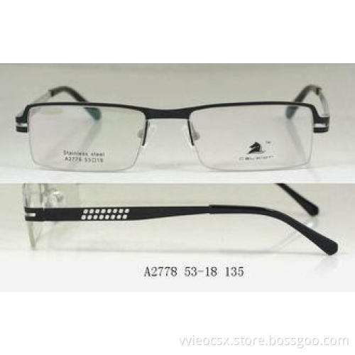 Newest Half Rim Metal Optical Frames For Women , Rectangula